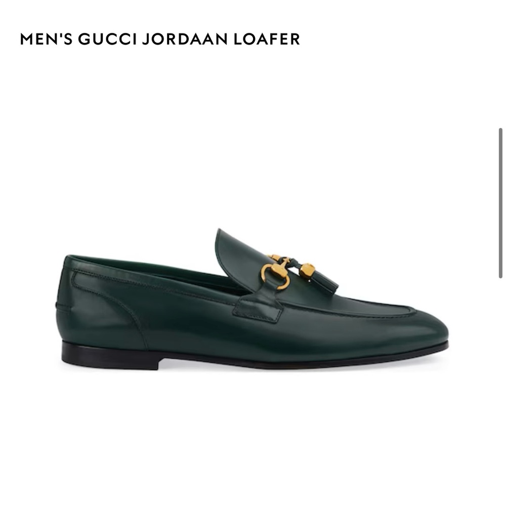 Gucci Green Loafers with Horsebit Detail